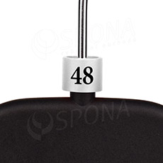 Minireitery, značení na ramínka "48", bílá barva, černý potisk, 25ks