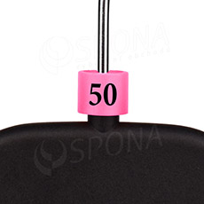 Minireitery, značení na ramínka "50", růžová barva, černý potisk, 25ks