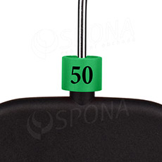 Minireitery, značení na ramínka "50", zelená barva, černý potisk, 25ks