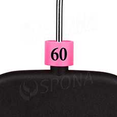 Minireitery, značení na ramínka "60", růžová barva, černý potisk, 25ks