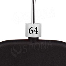 Minireitery, značení na ramínka "64", bílá barva, černý potisk, 25ks