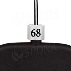 Minireitery, značení na ramínka "68", bílá barva, černý potisk, 25ks