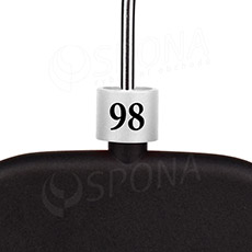 Minireitery, značení na ramínka "98", bílá barva, černý potisk, 25ks