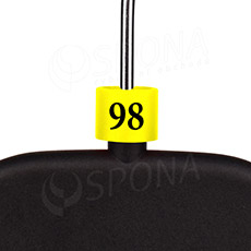Minireitery, značení na ramínka "98", žlutá barva, černý potisk, 25ks