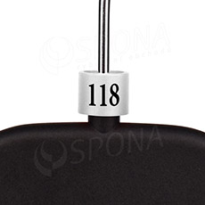 Minireitery, značení na ramínka "118", bílá barva, černý potisk, 25ks