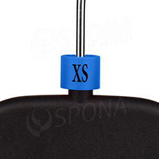 Minireitery, značení na ramínka "XS", modrá barva, černý potisk, 25ks