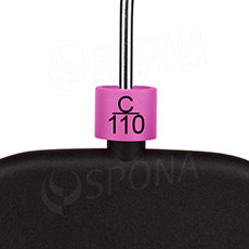 Minireitery podprsenkové, označení "C/110", fialová barva, černý potisk, 25 ks