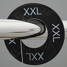 Velikostní kruh, značení na štendr "XXL", černý, bílé písmo, 1ks