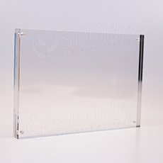 Plexi / akrylátový stojánek A5, na šířku i na výšku, magnetický, 210 x 148 mm
