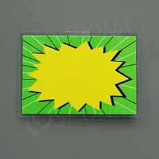 Plastová popisovací cenovka, 19 x 13 cm, zeleno-žlutá, 1 ks