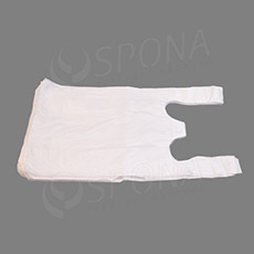 Mikrotenová taška HDPE, nosnost 5,5 kg, 28+14 x 48 cm, bílá, 100 ks