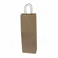 Dárková papírová taška na víno 14 x 9 x 39 cm, havana