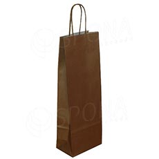 Papírová taška na víno 14 x 9 x 39 cm, zlatá