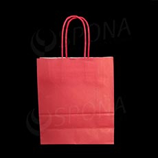Dárková papírová taška PASTELO, 14 x 8,5 x 21,5 cm, červená