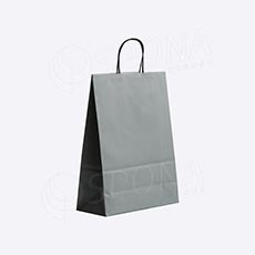 Papírová taška PASTELO, 14 x 8,5 x 21,5 cm, šedá