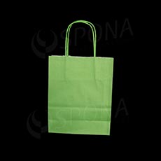 Papírová taška PASTELO, 14 x 8,5 x 21,5 cm, světlá zelená