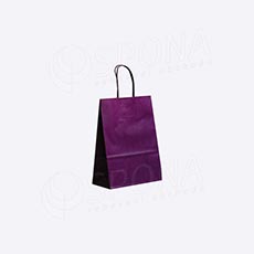 Papírová taška PASTELO, 18 x 8 x 24 cm, fialová