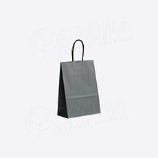 Dárková papírová taška PASTELO, 18 x 8 x 24 cm, šedá