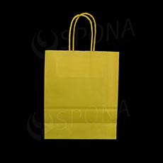 Dárková papírová taška PASTELO, 22 x 10 x 29 cm, žlutá