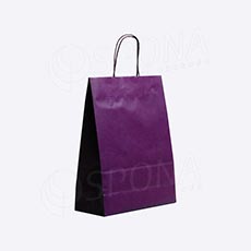 Papírová taška PASTELO, 27 x 12 x 37 cm, fialová