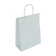 Papírová taška PASTELO, 32 x 13 x 41 cm, bílá
