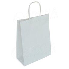 Papírová taška PASTELO, 45+15 x 49 cm, 110 gr., bílá