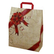 Papírová taška GIFT, 45 x 15 x 49 cm, s dárkovým vzorem