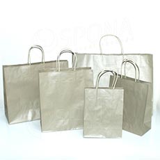 Papírová taška PLATINA, 45+15 x 33+6 cm