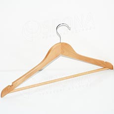 Dřevěná ramínka/dřevěné ramínko na šaty BT, šířka 44,5cm,s příčkou, se zářezy, 1ks
