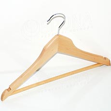 Dřevěná ramínka/dřevěné ramínko na šaty BT, šířka 34cm,s příčkou, se zářezy, 1ks