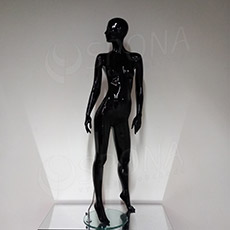 Figurína dámská S130ST, prolis, lesklá černá, včetně podstavce