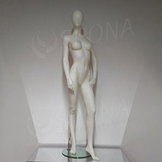 Figurína dámská U244ST, poloabstraktní, matná bílá, včetně podstavce