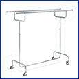 Štendr 1005C dvojitý, výška 125-230 cm, šířka 150-210 cm, kovová kolečka