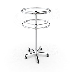 Štendr 1016A kruhový dvojitý, průměr 80 cm, výška 125-200 cm, malá kovová kolečka