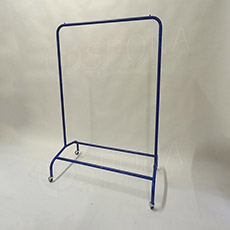 Štendr/stojan na šaty EOS01, výška 155cm,šířka 100cm,plastová kolečka, modrý