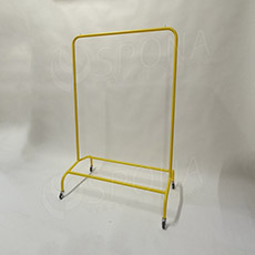 Štendr/stojan na šaty EOS01, výška 155cm,šířka 100cm,plastová kolečka, žlutý
