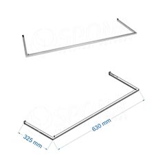 SCACCO MATTO 8340C, U-rampa 630 x 325 mm, chrom