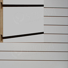 SLAT drážkový panel 120 x 120 cm, 11 drážek, rozteč 10 cm, bez insertů, bílý