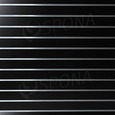 SLAT drážkový panel 120 x 120 cm, 11 drážek, rozteč 10 cm, bez insertů, černý
