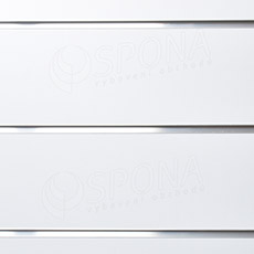 SLAT drážkový panel 120 x 240 cm, 15 drážek, rozteč 15 cm, bez insertů, bílý