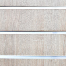 SLAT drážkový panel 120 x 240 cm, 15 drážek, rozteč 15 cm, bez insertů, dub bardolino