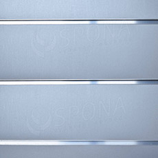 SLAT drážkový panel 120 x 240 cm, 15 drážek, rozteč 15 cm, bez insertů, stříbrný