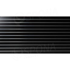SLAT drážkový panel terminal 240 x 120 cm, 11 drážek, rozteč 10 cm, bez insertů, černý
