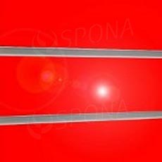 SLAT drážkový panel terminal 240 x 120 cm, 11 drážek, rozteč 10 cm, bez insertů, lesk červený