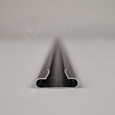 SLAT insert / lišta do drážky, profil T, hliník 1 mm, délka 120 cm, zakulacený, černý