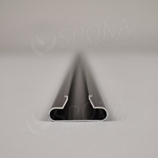 SLAT insert / lišta do drážky, profil T, hliník 0,85 mm, délka 120 cm, zakulacený, černý