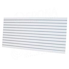 SLAT FIX drážkový panel terminal 240 x 120 cm, 11 drážek, rozteč 10 cm, bez insertů, oboustranný bílý dekor