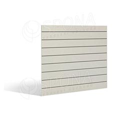 SLAT FIX drážkový panel 120 x 120 cm, 11 drážek, rozteč 10 cm, bez insertů, oboustranný bílý dekor