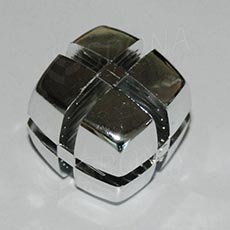 Kostka KUBIK 25 mm, pro sklo 4 mm, pochromovaná