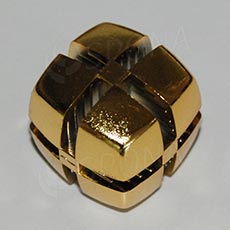 Kostka KUBIK 25 mm, pro sklo 4 mm, zlatá